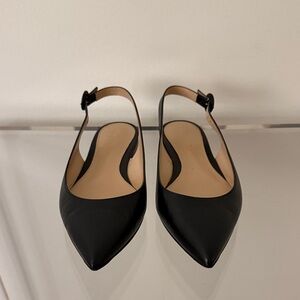 Designer Black Slingback Women's Shoes